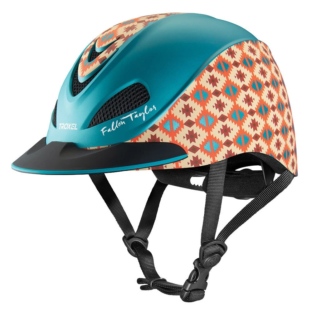 Troxel Fallon Taylor Teal Aztec Helmet 4 Troxel Fallon Taylor Teal Aztec Helmet - Image 2