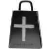 Jerry Beagley Braiding Company Small Black Bull Bell With Silver Cross -NRS World Sales 2414 default l
