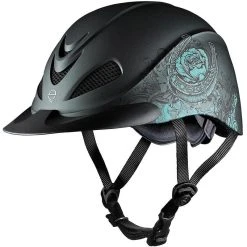 Troxel Rebel Turquoise Rose Helmet