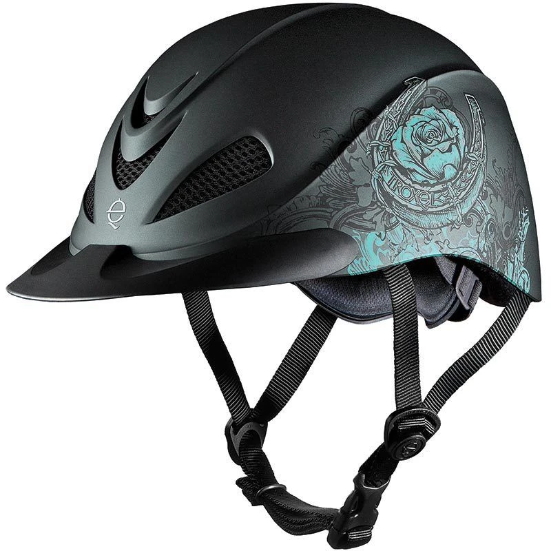 Troxel Rebel Turquoise Rose Helmet 3 Troxel Rebel Turquoise Rose Helmet
