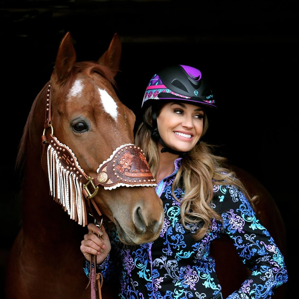 Troxel Fallon Taylor Purple Geo Horse Riding Helmet 4 Troxel Fallon Taylor Purple Geo Horse Riding Helmet - Image 2