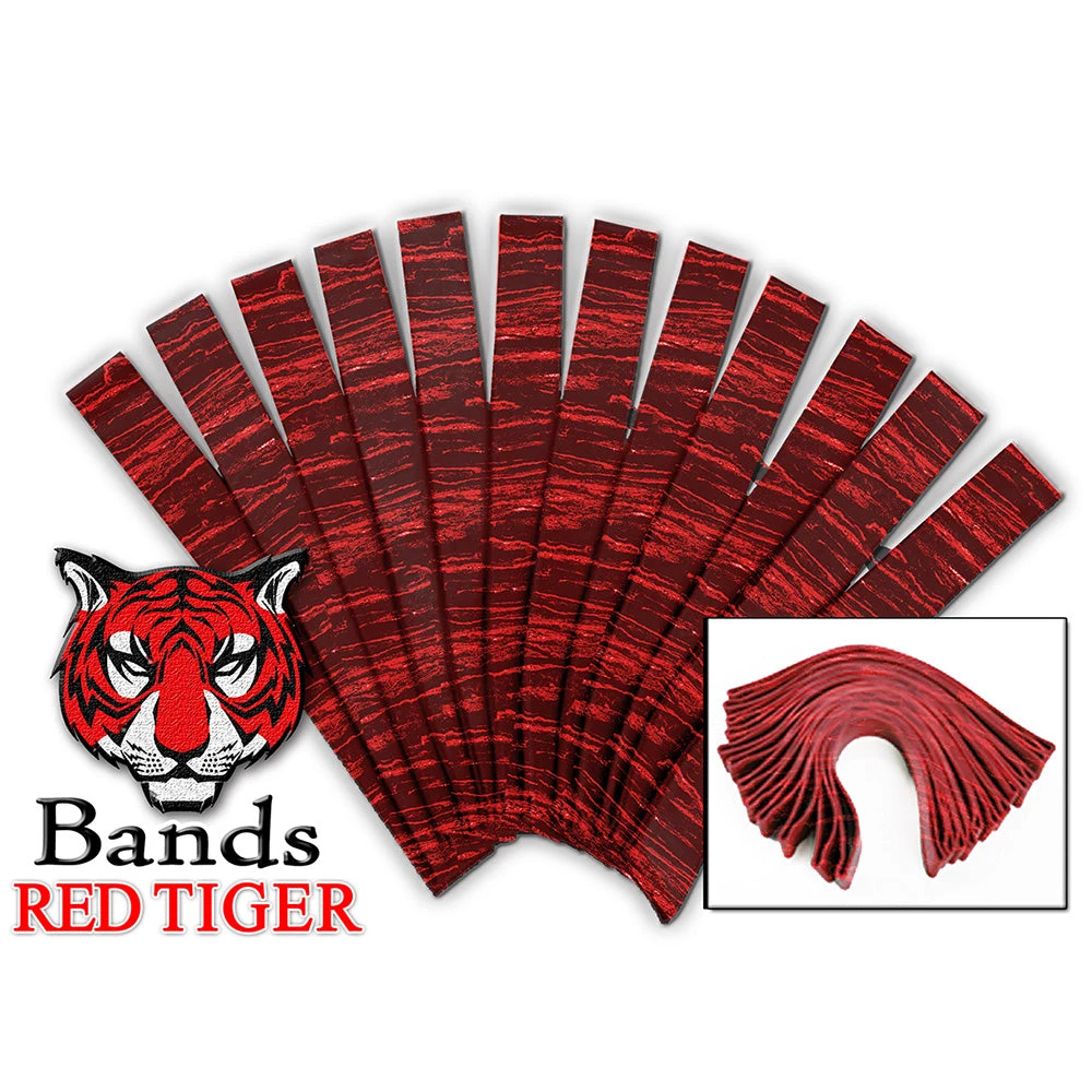 Ropesmart Red Tiger 12 Pack Dally Bands 3 Ropesmart Red Tiger 12 Pack Dally Bands
